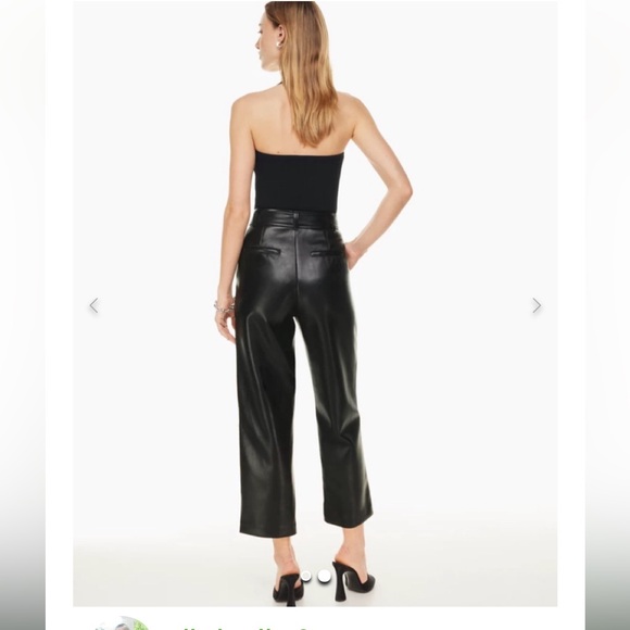 Babaton Cropped Leather Pants size 6 - Picture 2 of 12